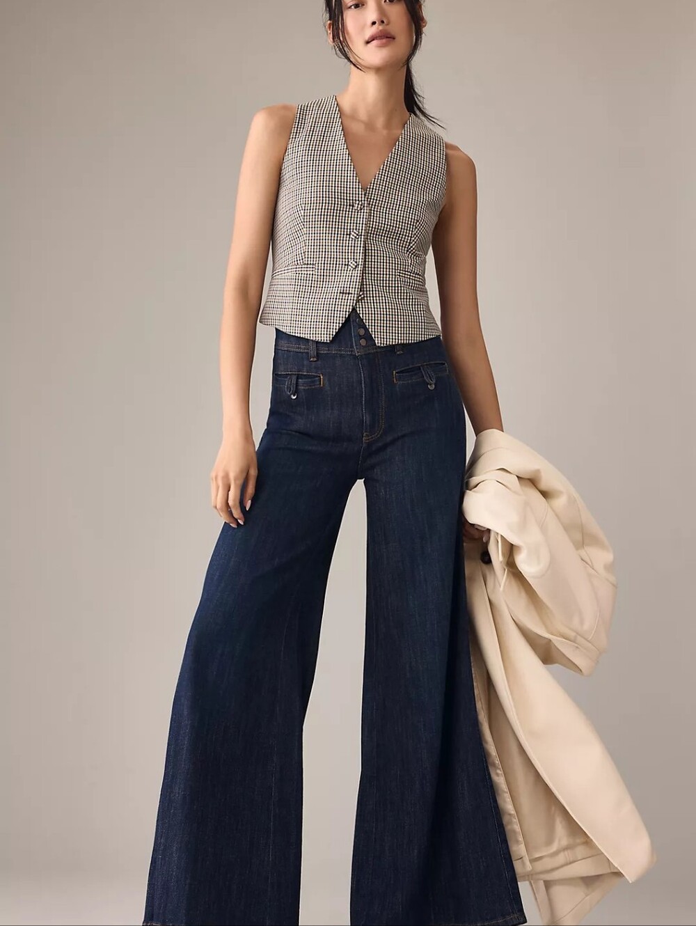 Pilcro High Rise Wide Leg Trouser Jeans Size 25 SUPER FLARE - Picture 4 of 16